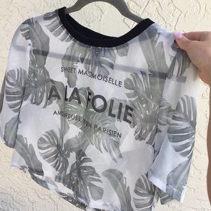Sheer graphic tee
